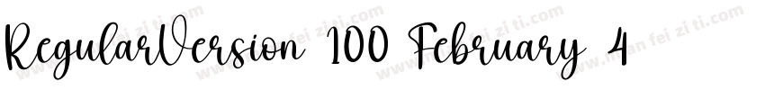 RegularVersion 100 February 4 20字体转换